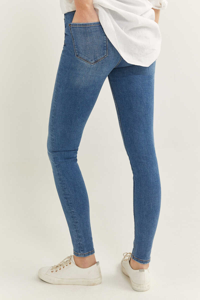 Springfield Скульптурные джинсы с высокой посадкой синяя сталь