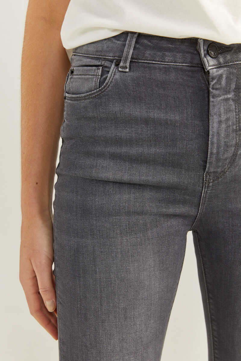 Springfield Скульптурные джинсы с высокой посадкой серый