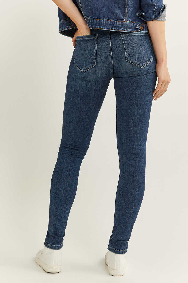 Springfield Скульптурные джинсы с высокой посадкой синий